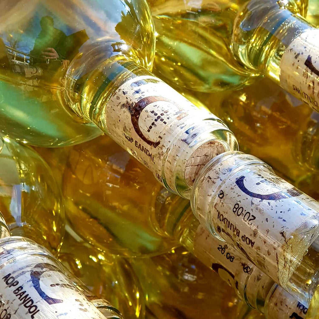 Bandol Blanc 2024 Château Croix d'Allons, serviert, Szene