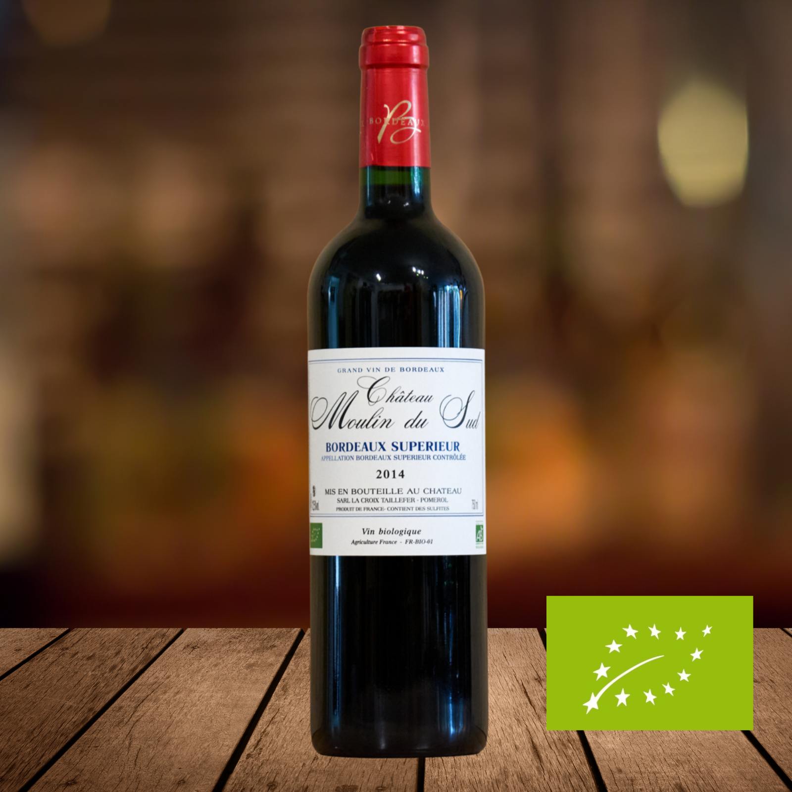 Château Moulin du Sud,  Bordeaux Supérieur Rouge 2014, serviert, Szene