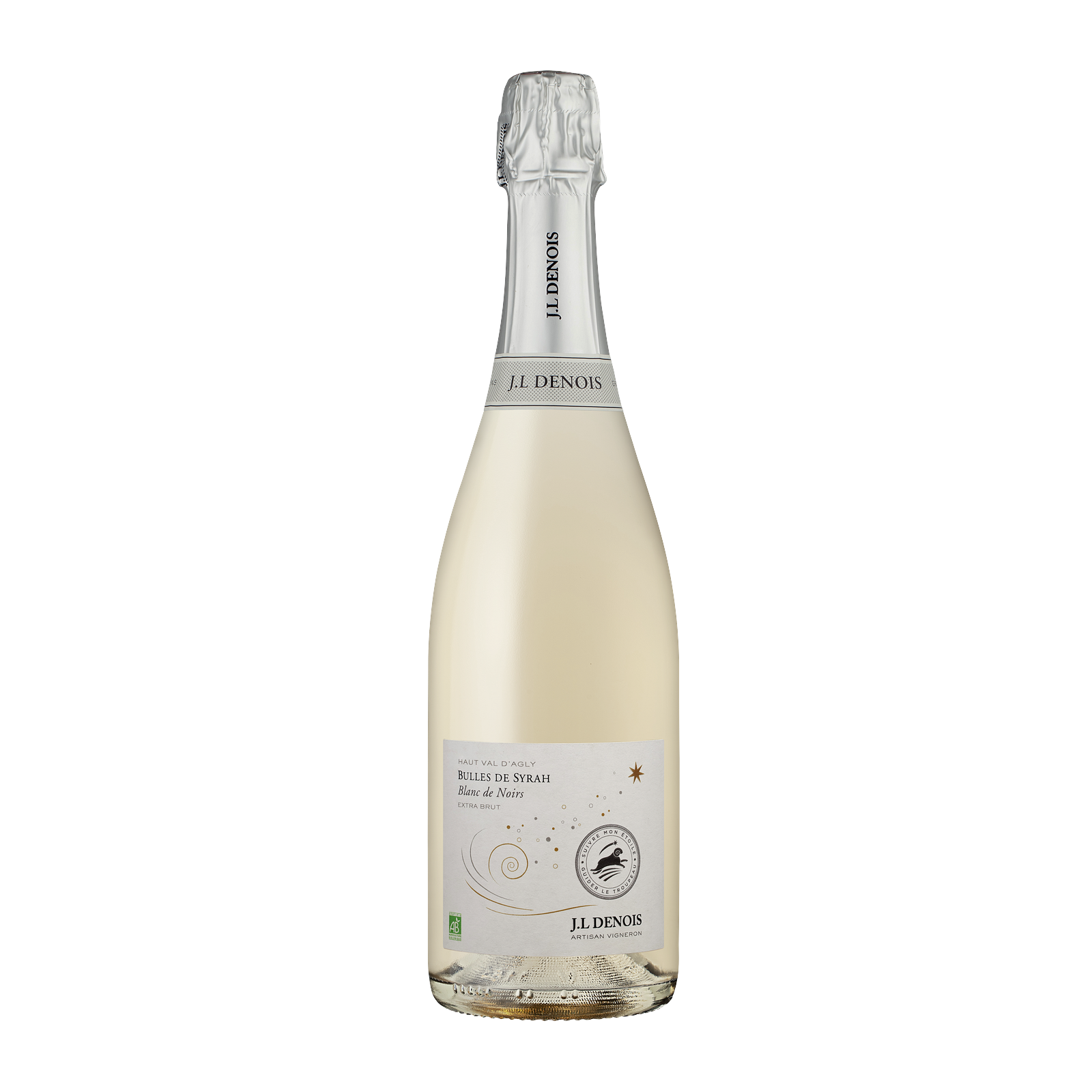 Bulles de Syrah Blanc de Noirs Bio Flasche, J.L. Denois