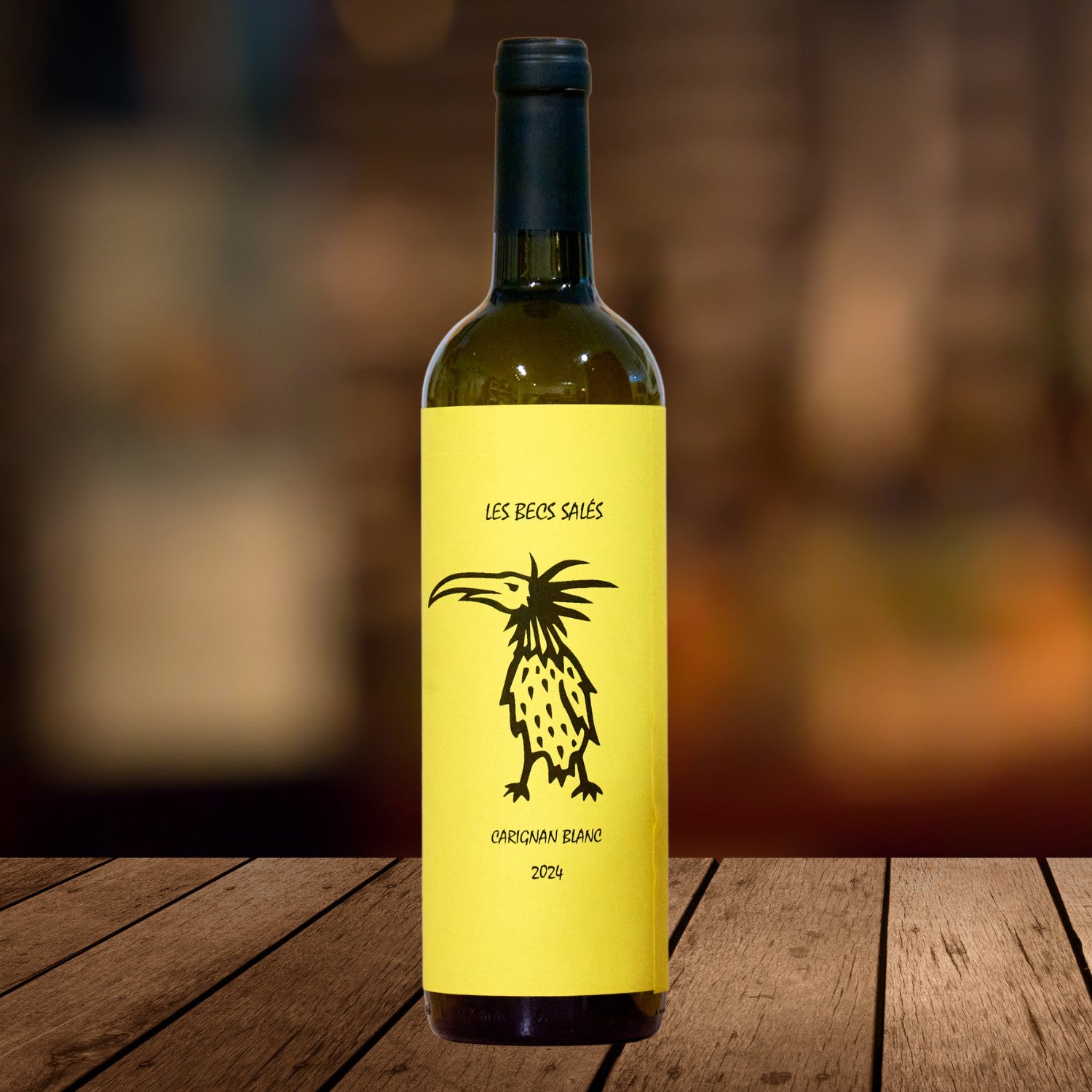 Les Becs Salés, Carignan Blanc 2024, serviert, Szene