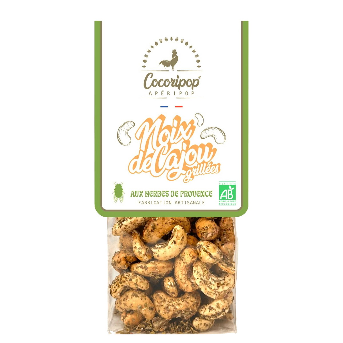 Cocoripop Bio Cashewkerne Kräuter der Provence geröstet Beutel 110 g