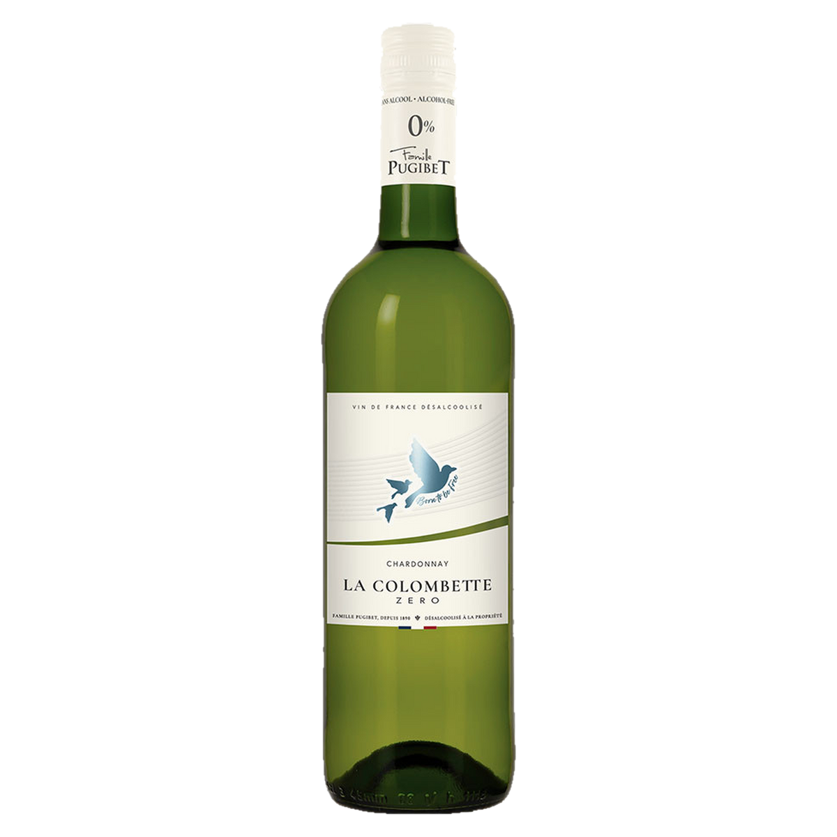 Colombette Zéro Blanc Chardonnay alkoholfrei, Flasche
