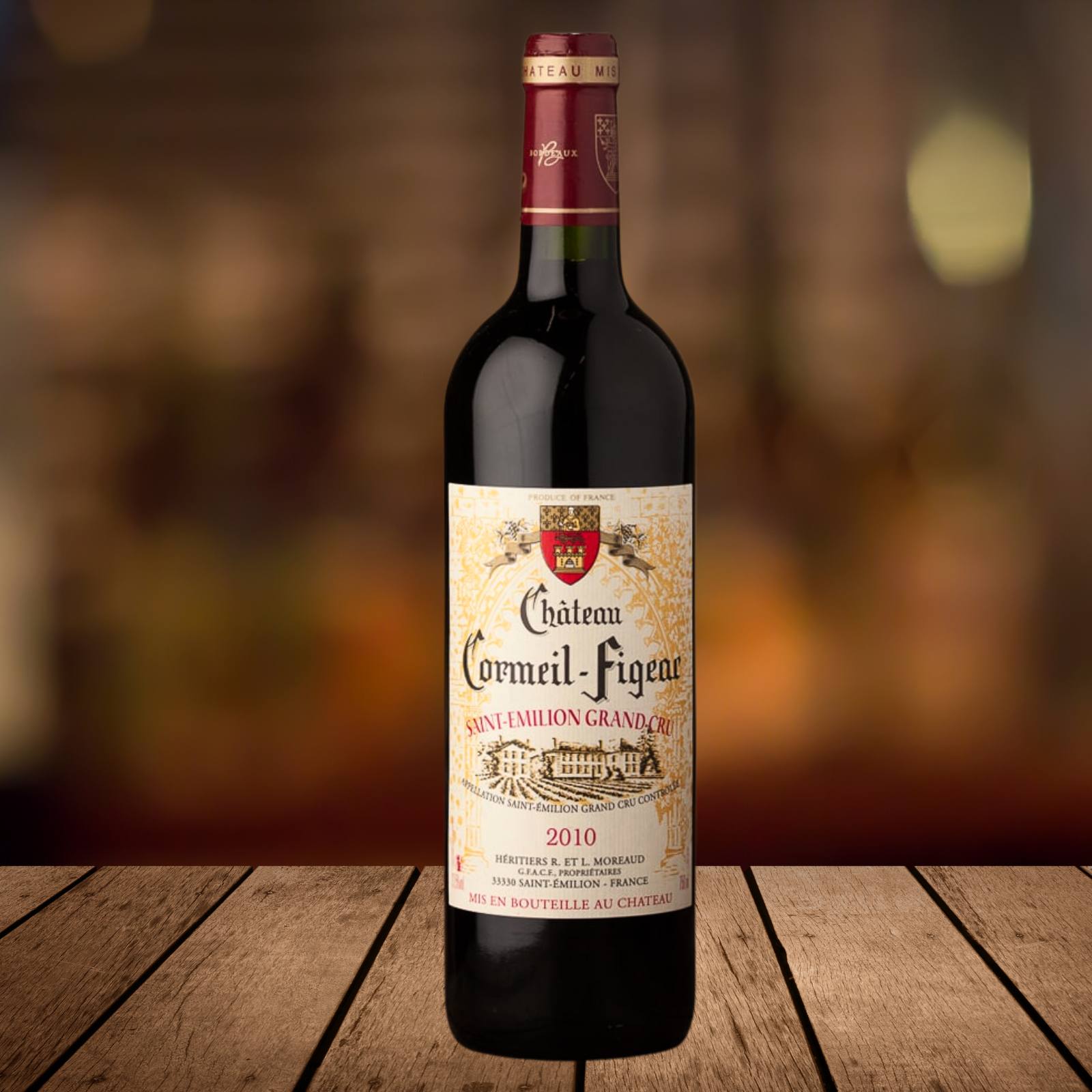 Château Cormeil-Figeac, Saint-Emilion Grand Cru 2018, serviert, Szene