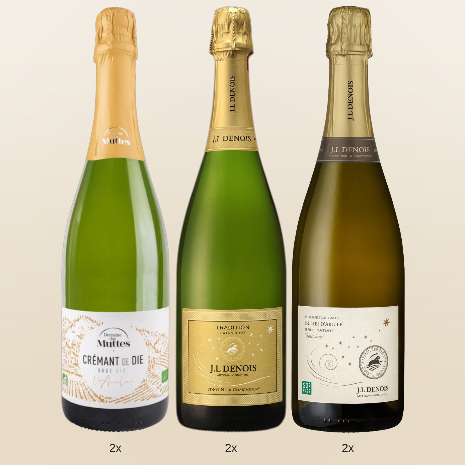 Crémant Trio, Die, Limoux und Bulles d Argile