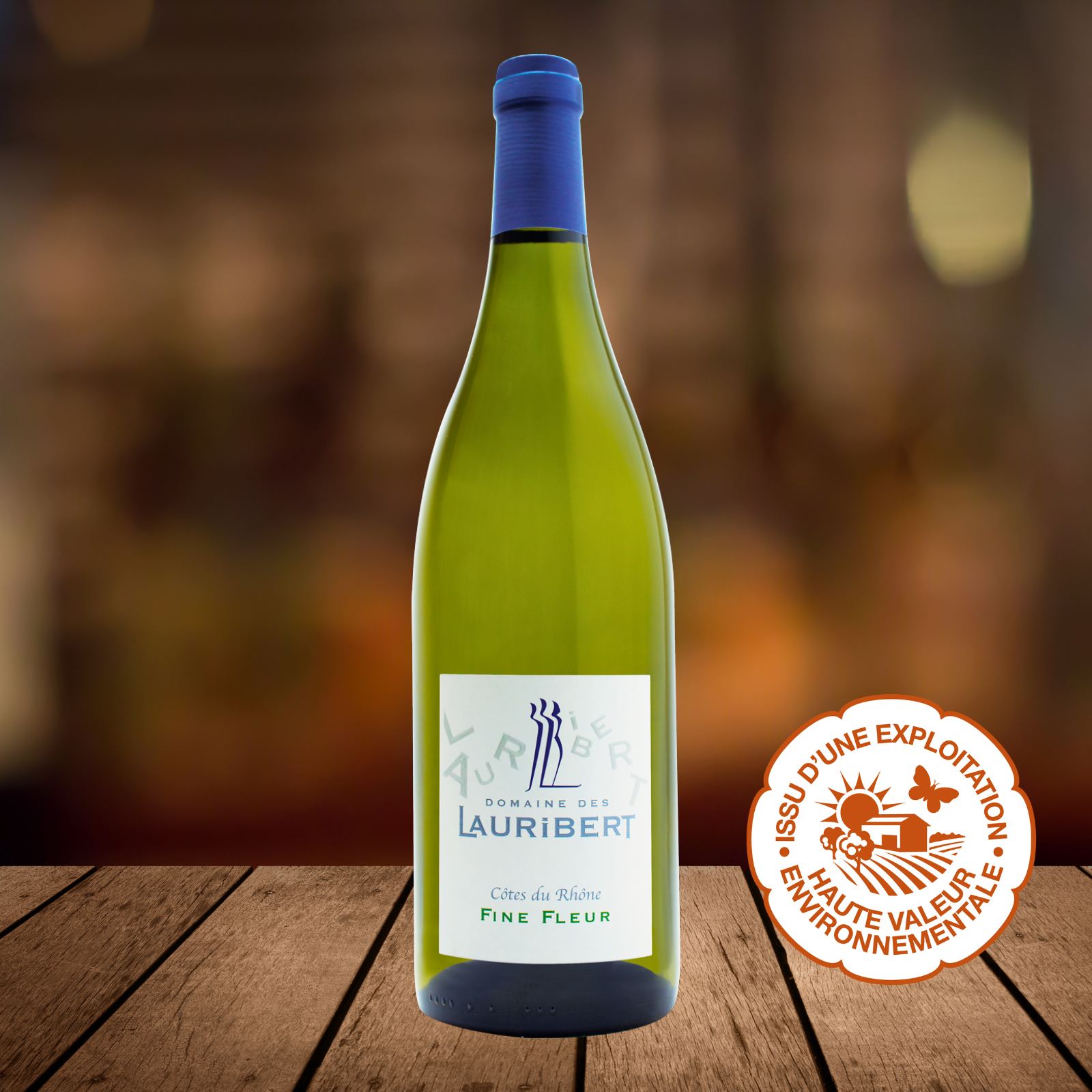 Fine Fleur Côtes-du-Rhône Blanc 2025, Weißwein aus Côtes du Rhône, Domaine des Lauribert