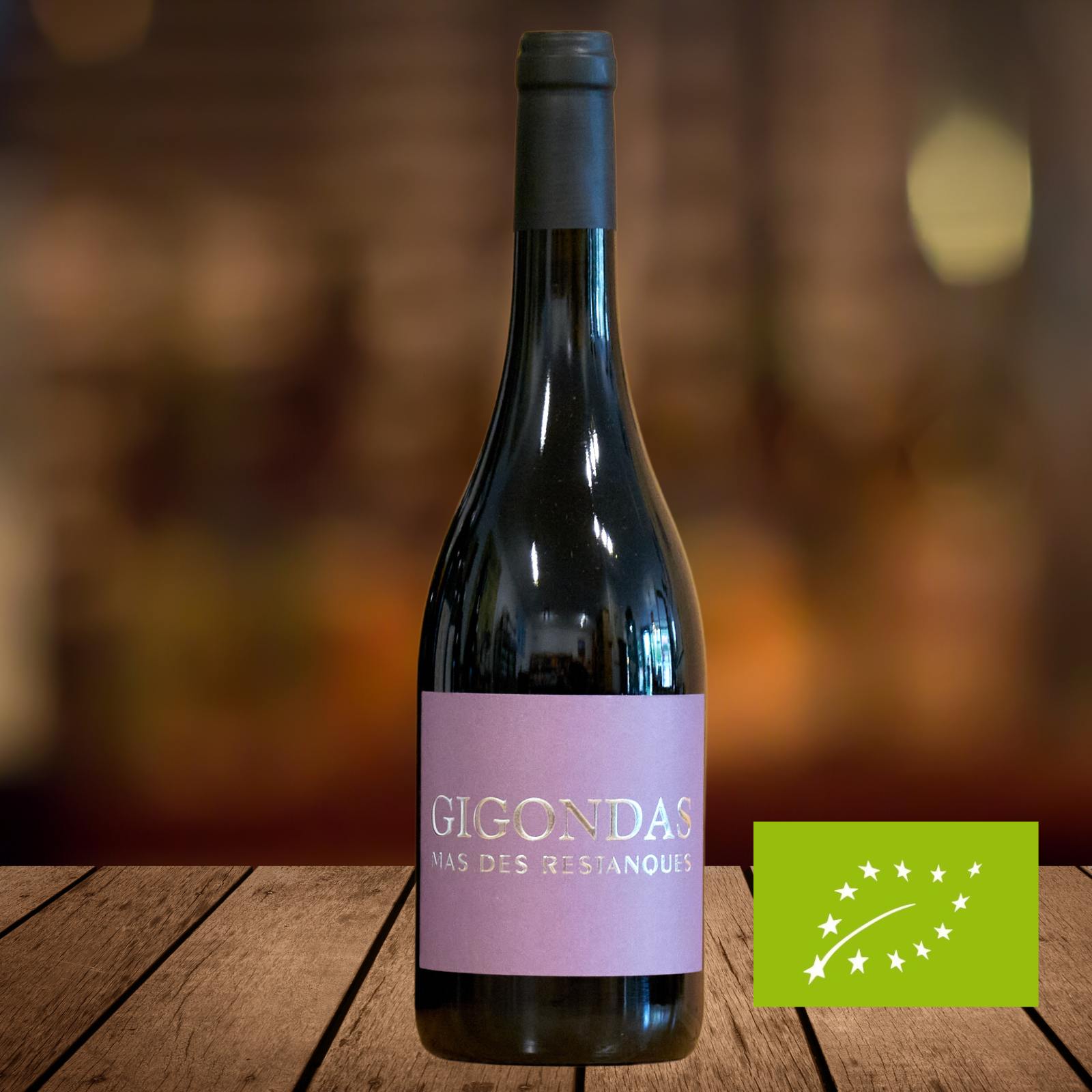 Gigondas, Mas des Restanques 2023, serviert, Szene