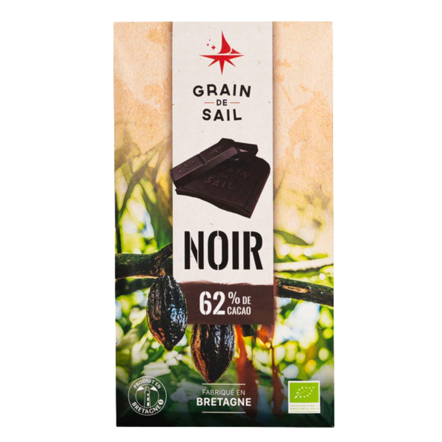 Grain de Sail Bio Zartbitterschokolade 62 Prozent Kakao Tafel 100g