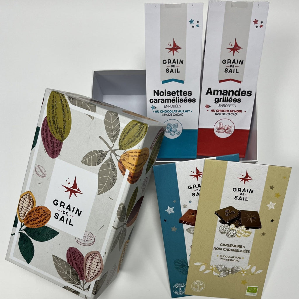 Grain de Sail Weihnachtsschokolade Geschenkbox - Bio