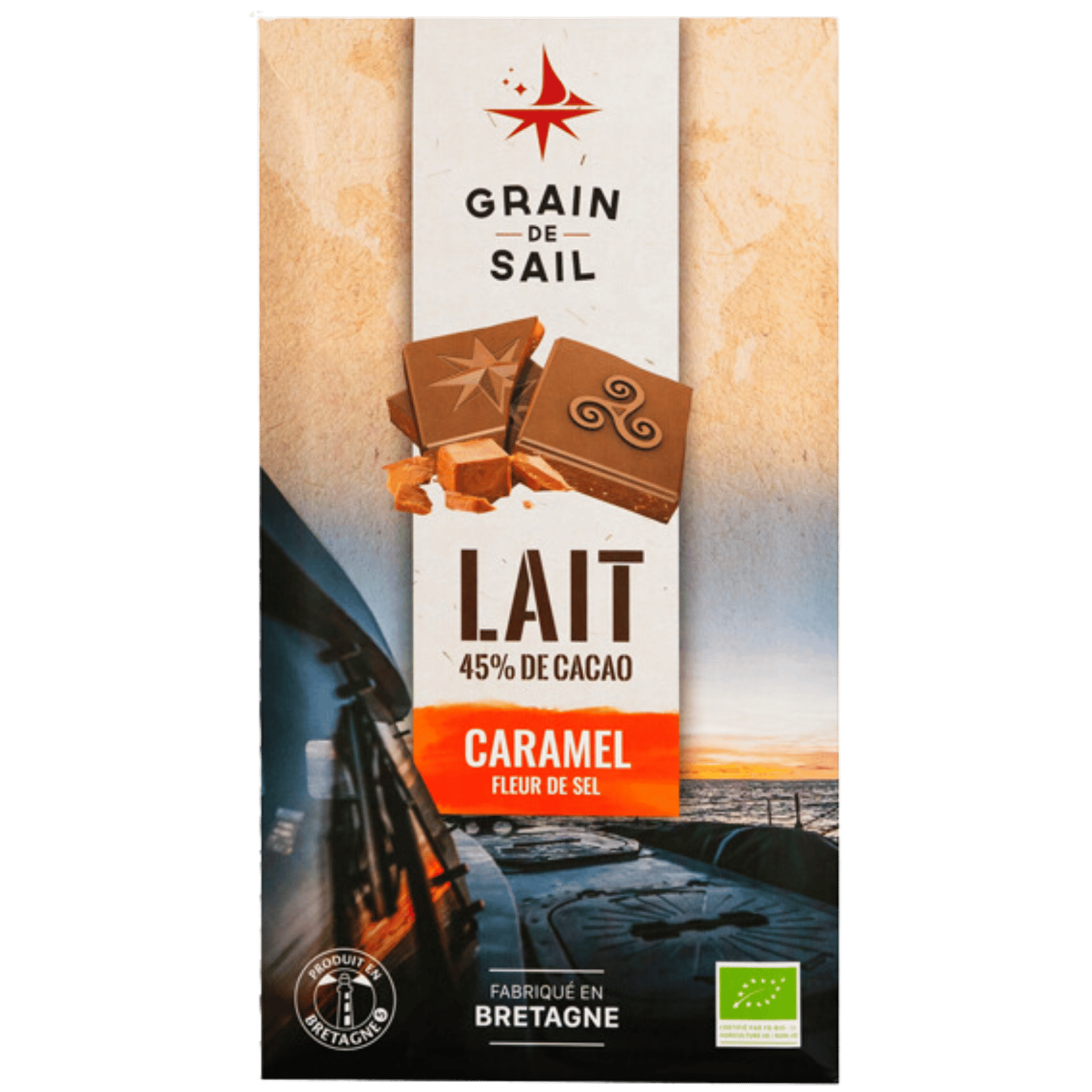 Grain de Sail Bio Milchschokolade Karamell Fleur de Sel Tafel 100g