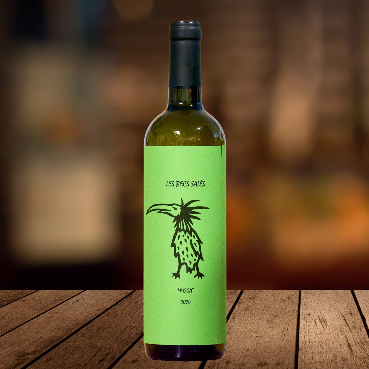 Les Becs Salés, Muscat Blanc, serviert, Szene