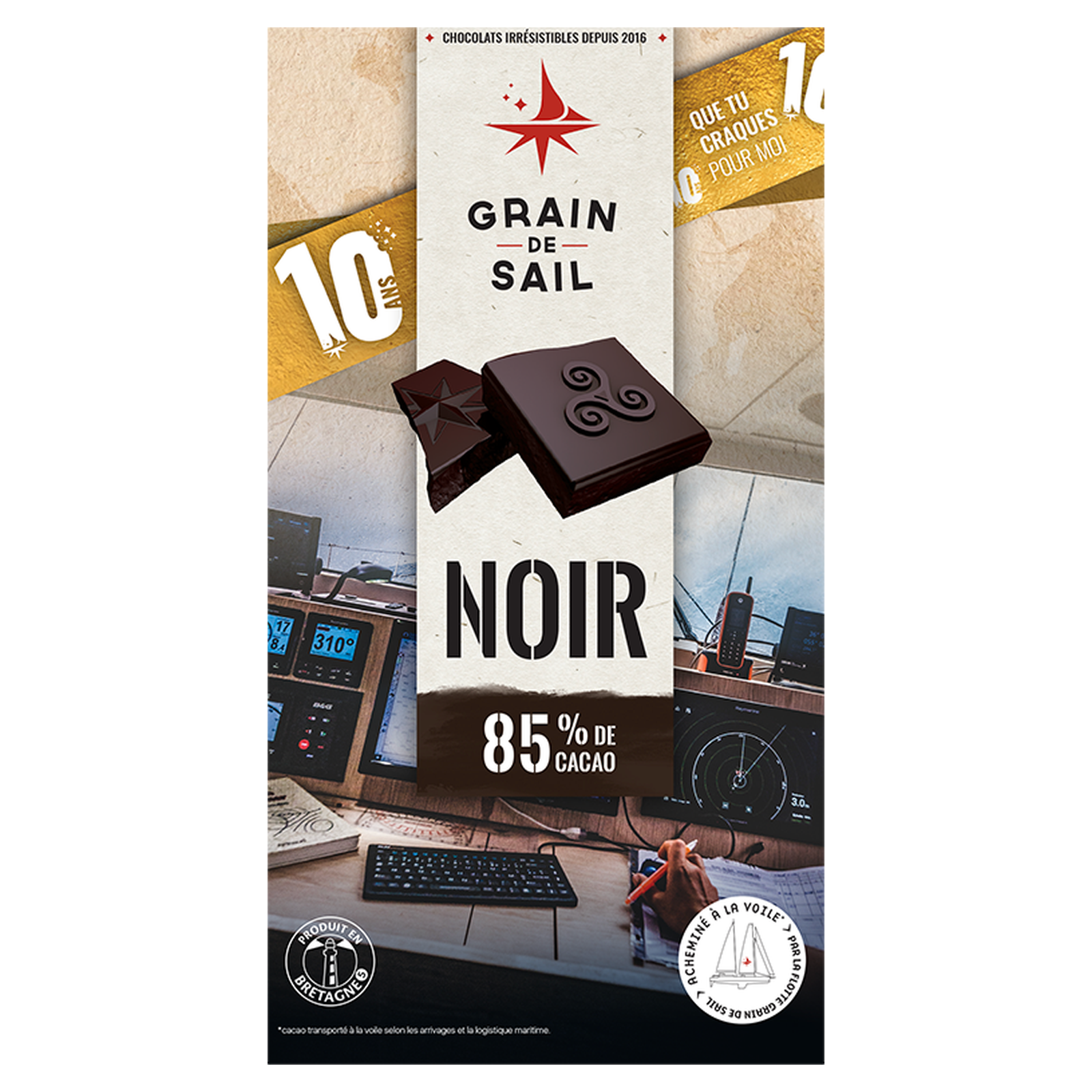 Grain de Sail Bio Zartbitterschokolade 85 Prozent Kakao Tafel 100g