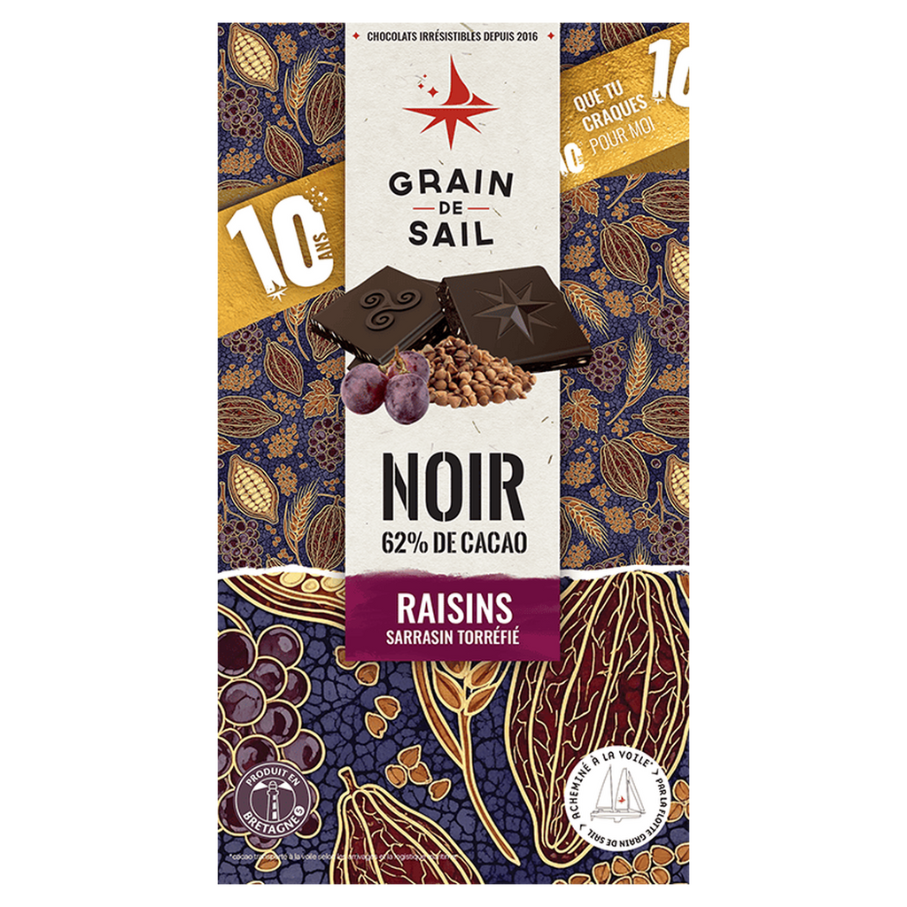 Grain de Sail Bio Zartbitterschokolade Rosinen Buchweizen Tafel 100g