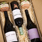 Geschenkset: Rotwein und Patés aus Südfrankreich