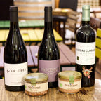 Geschenkset: Rotwein und Patés aus Südfrankreich