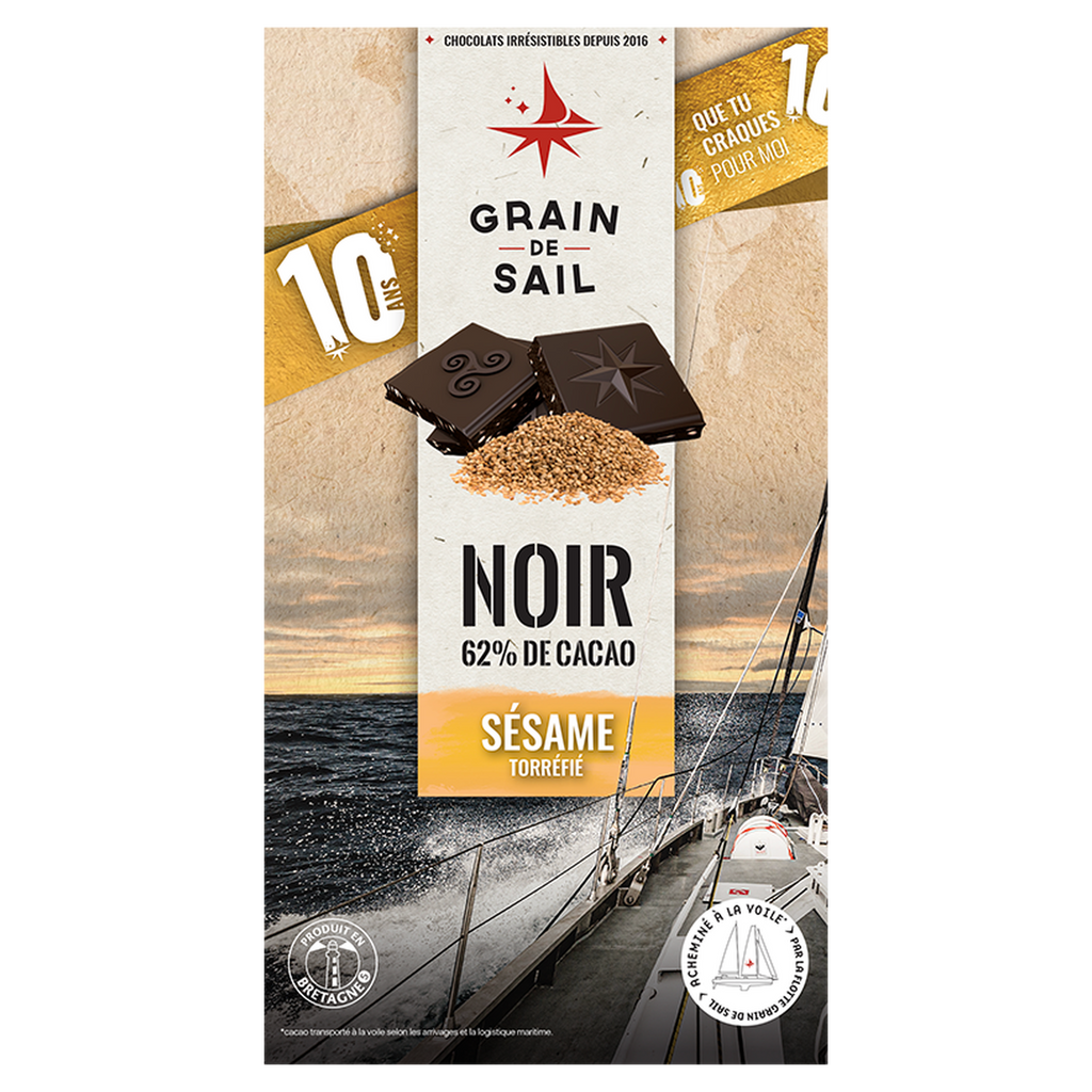 Grain de Sail Bio Zartbitterschokolade Sesam Tafel 100g