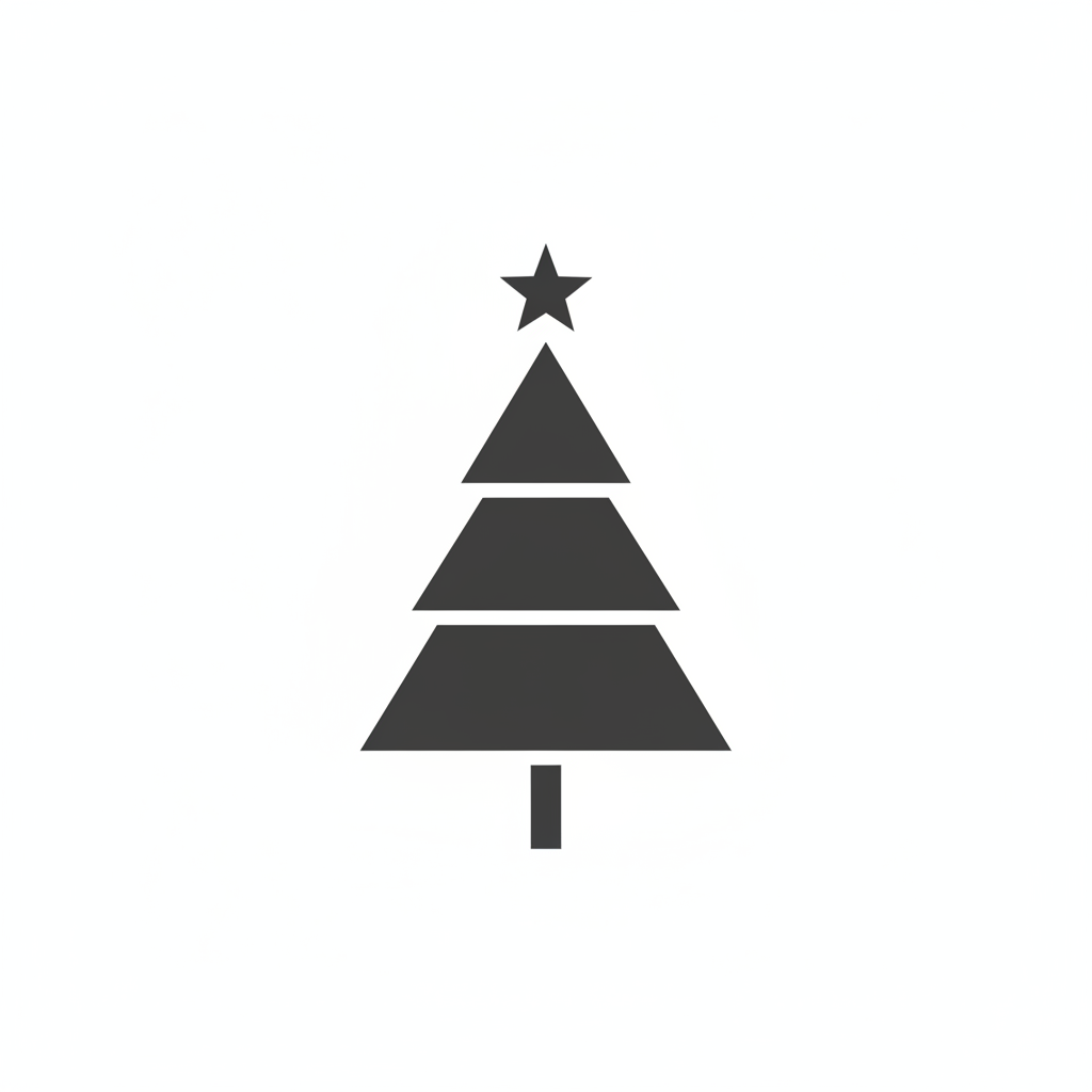 tannenbaum schwarz weiß symbol