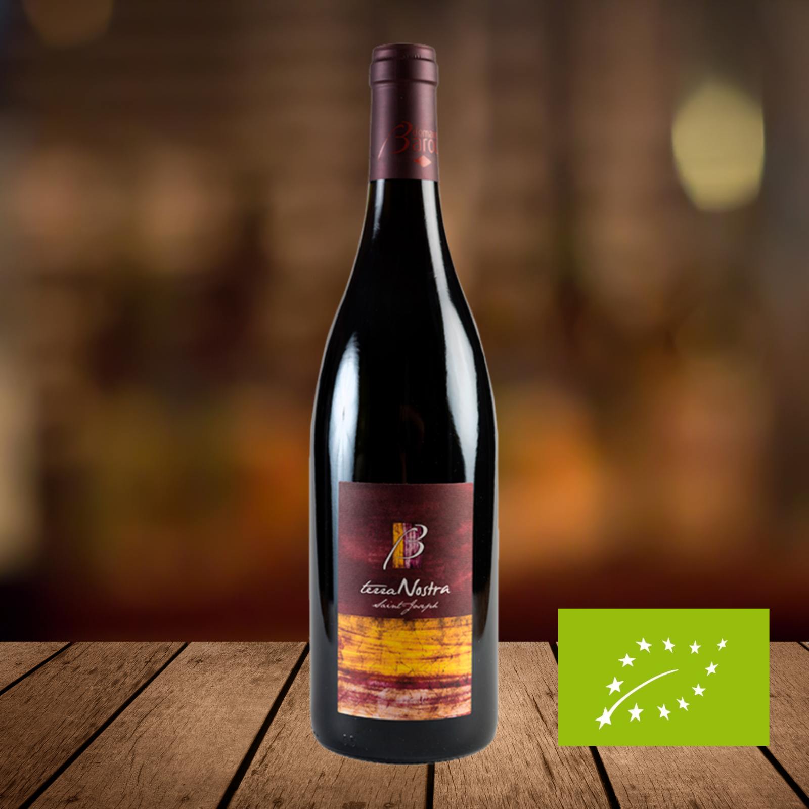 Terra Nostra, Saint-Joseph Rouge 2021, serviert, Szene