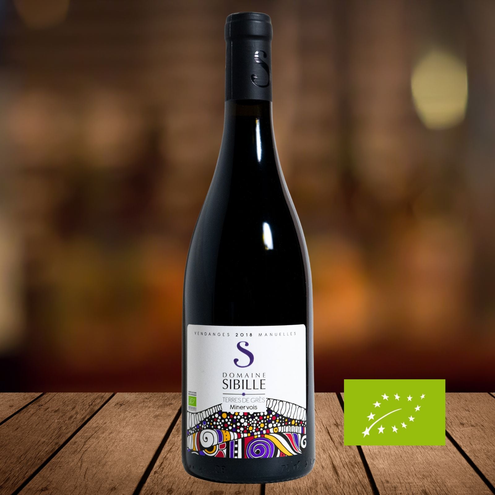 Terres de Grès, Rotwein Minervois 2021, serviert, Szene