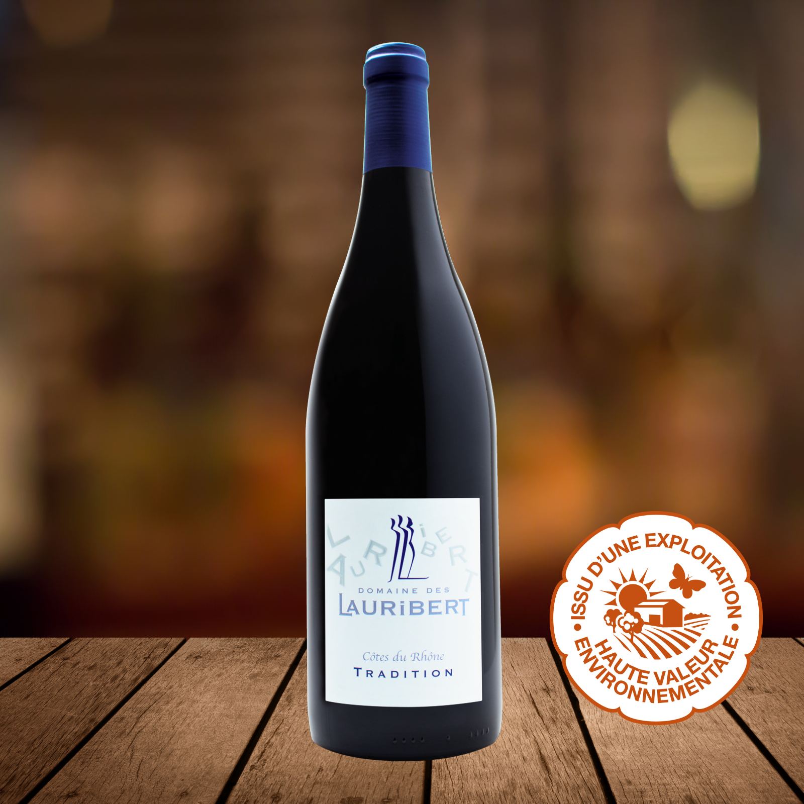 Tradition Côtes du Rhône Rouge 2024, Rotwein aus Côtes du Rhône, Domaine des Lauribert