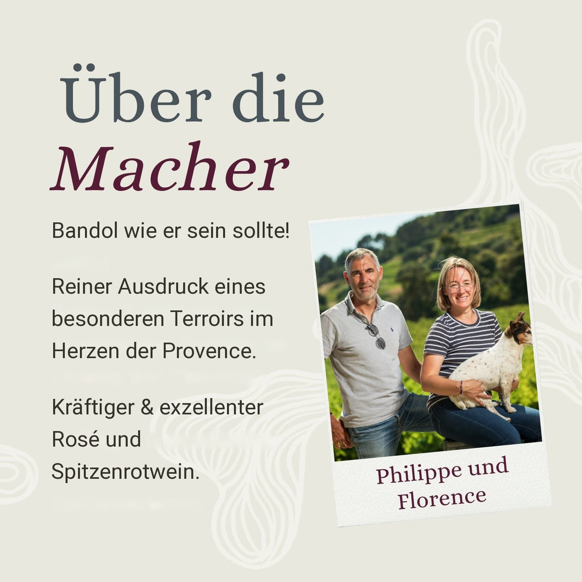 Château Croix d'Allons, Infotafel Über die Macher